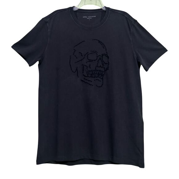 John Varvatos Knot Skull Black Short Sleeve Cotton Tee Shirt Men’s Size L - Picture 1 of 6